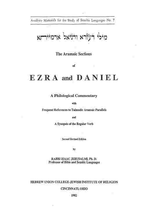 The Aramaic Sections of Ezra and Daniel