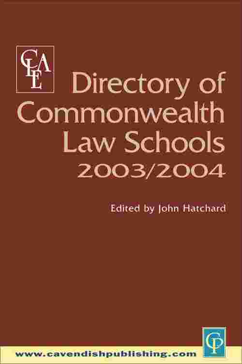 Directory of Commonwealth Law Schools 2003-2004
