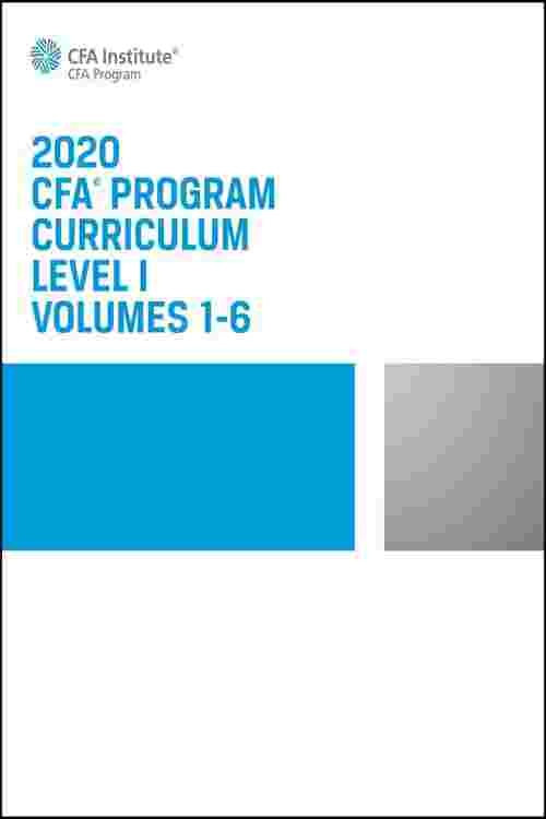 CFA Program Curriculum 2020 Level I Volumes 1-6 Box Set