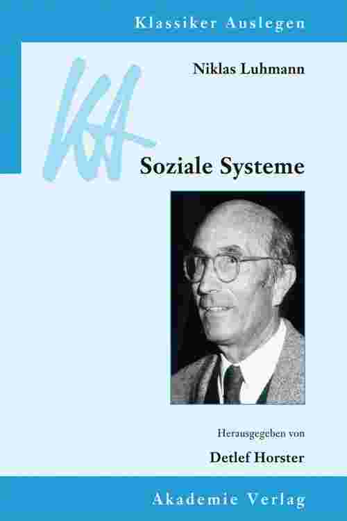 [PDF] Niklas Luhmann Soziale Systeme by Detlef Horster Perlego