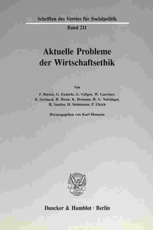 [PDF] Aktuelle Probleme der Wirtschaftsethik. by Karl Homann eBook ...