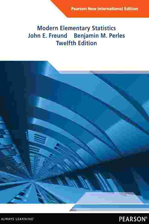 [PDF] Modern Elementary Statistics Pearson New International Edition by John E. Freund