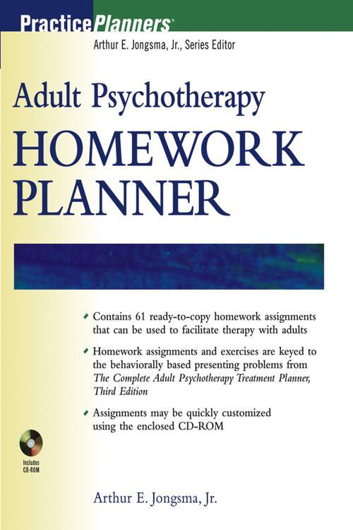 the adult psychotherapy homework planner