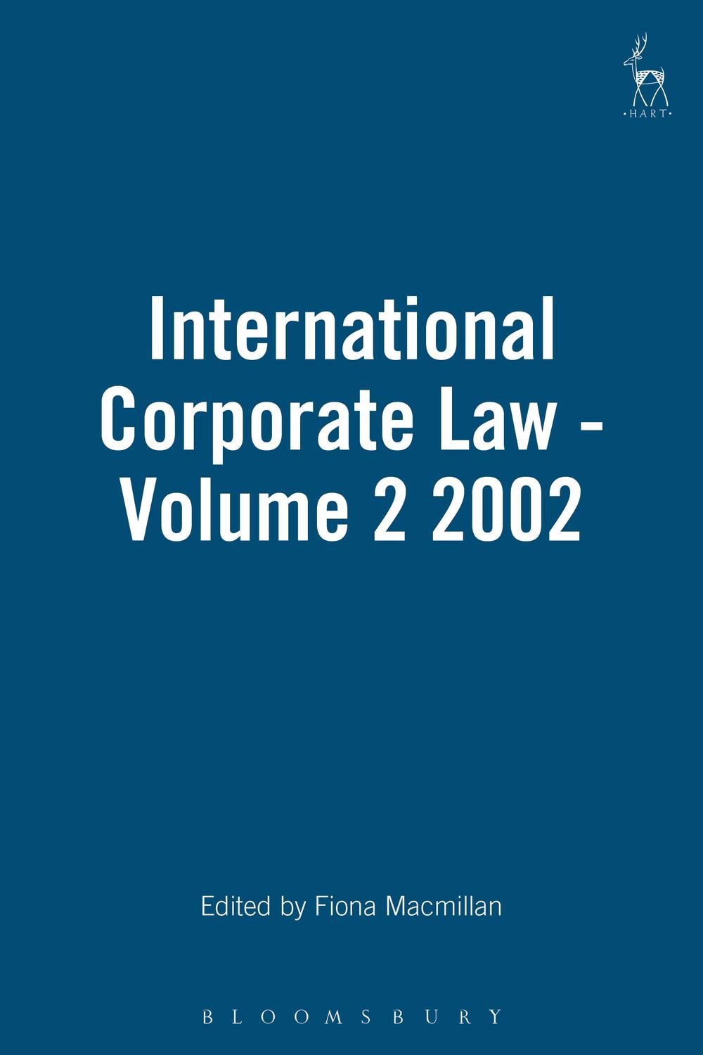 International Corporate Law - Volume 2 2002 - Fiona Macmillan