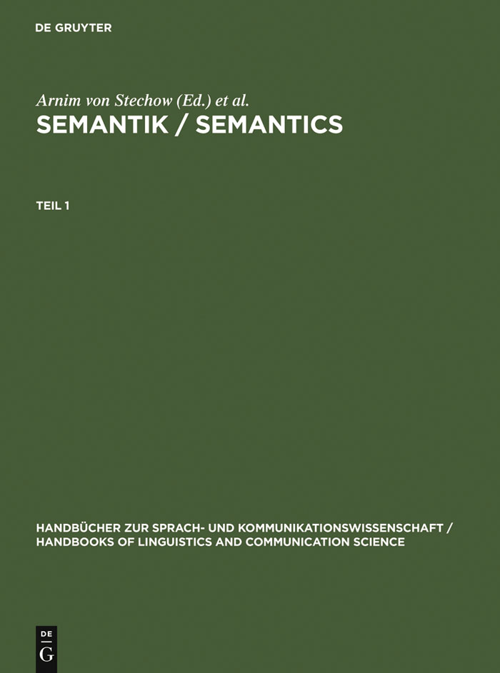 Semantik / Semantics - Arnim von Stechow, Dieter Wunderlich
