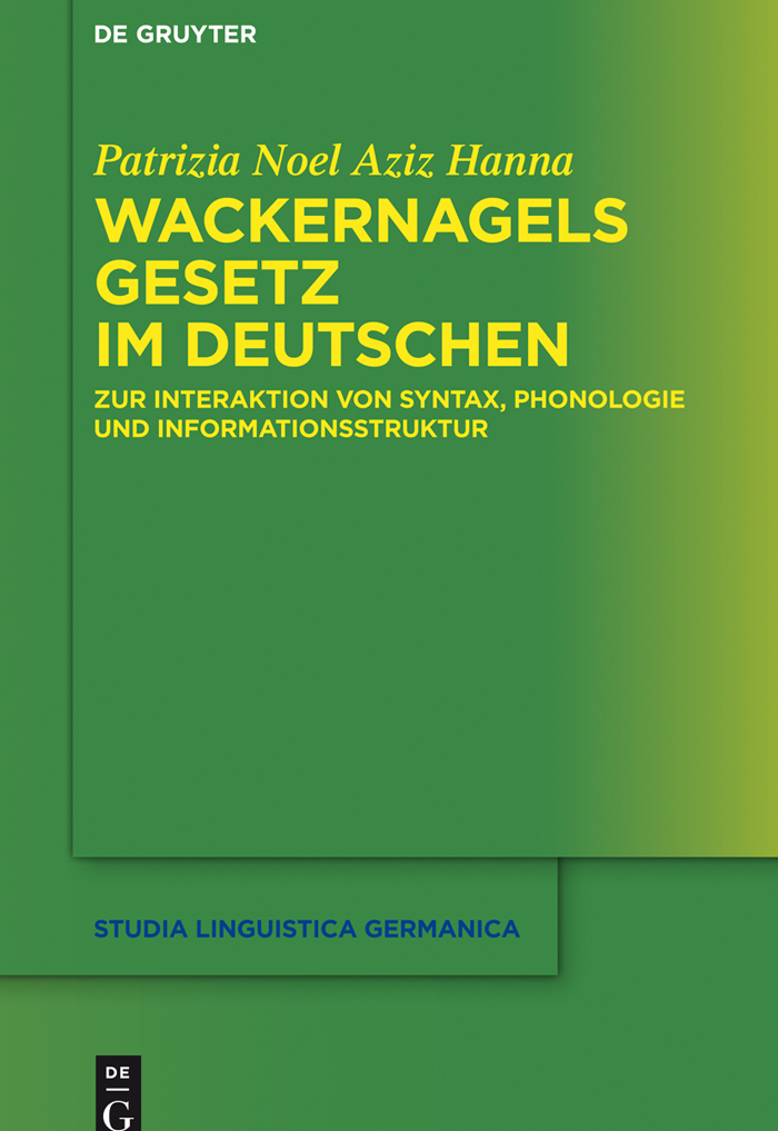 Wackernagels Gesetz im Deutschen - Patrizia Noel Aziz Hanna