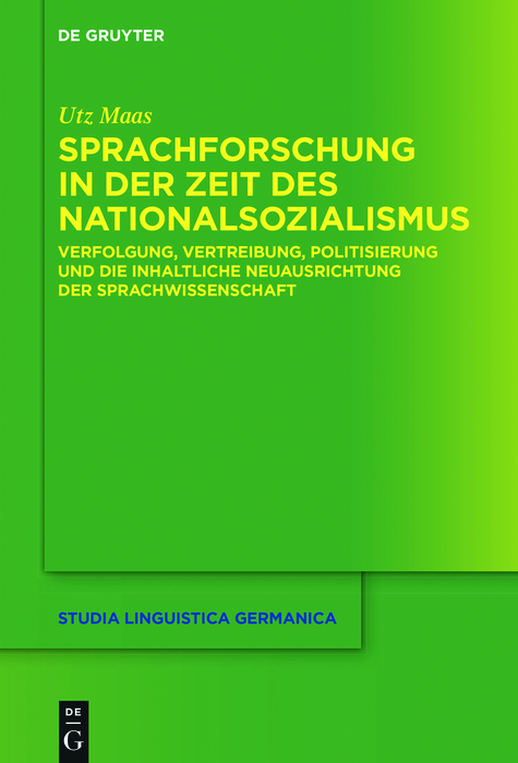 Sprachforschung in der Zeit des Nationalsozialismus - Utz Maas