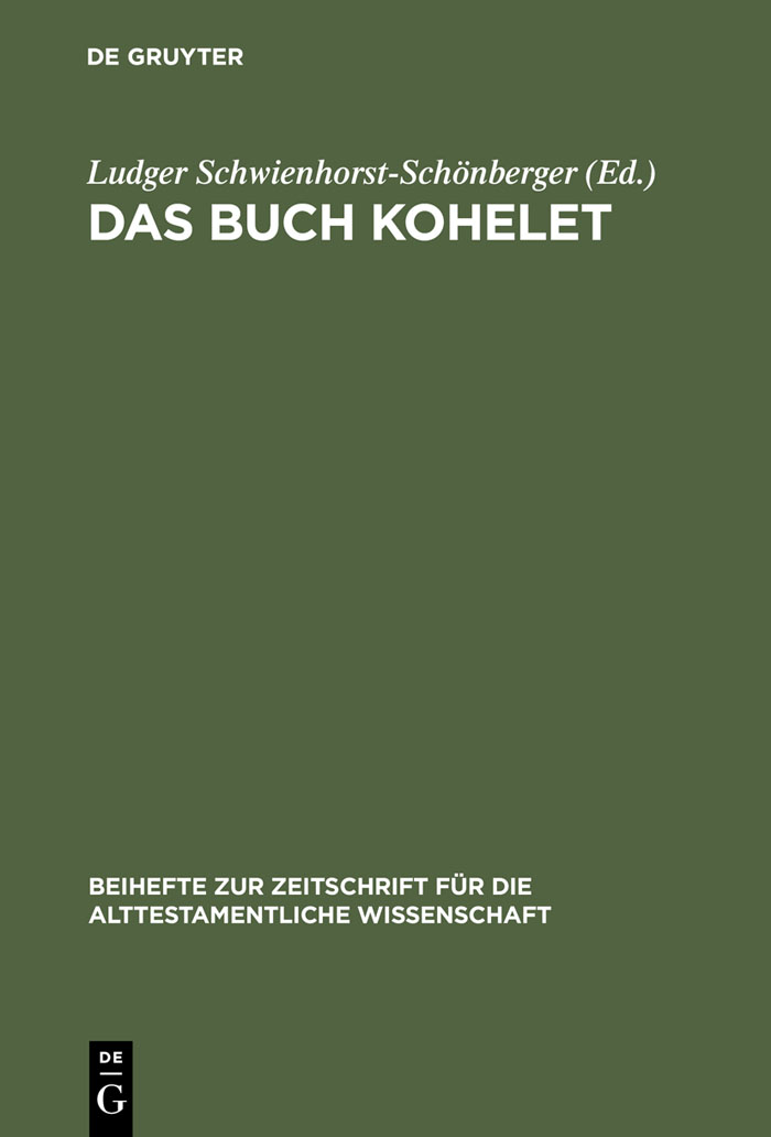 Das Buch Kohelet - Ludger Schwienhorst-Schönberger