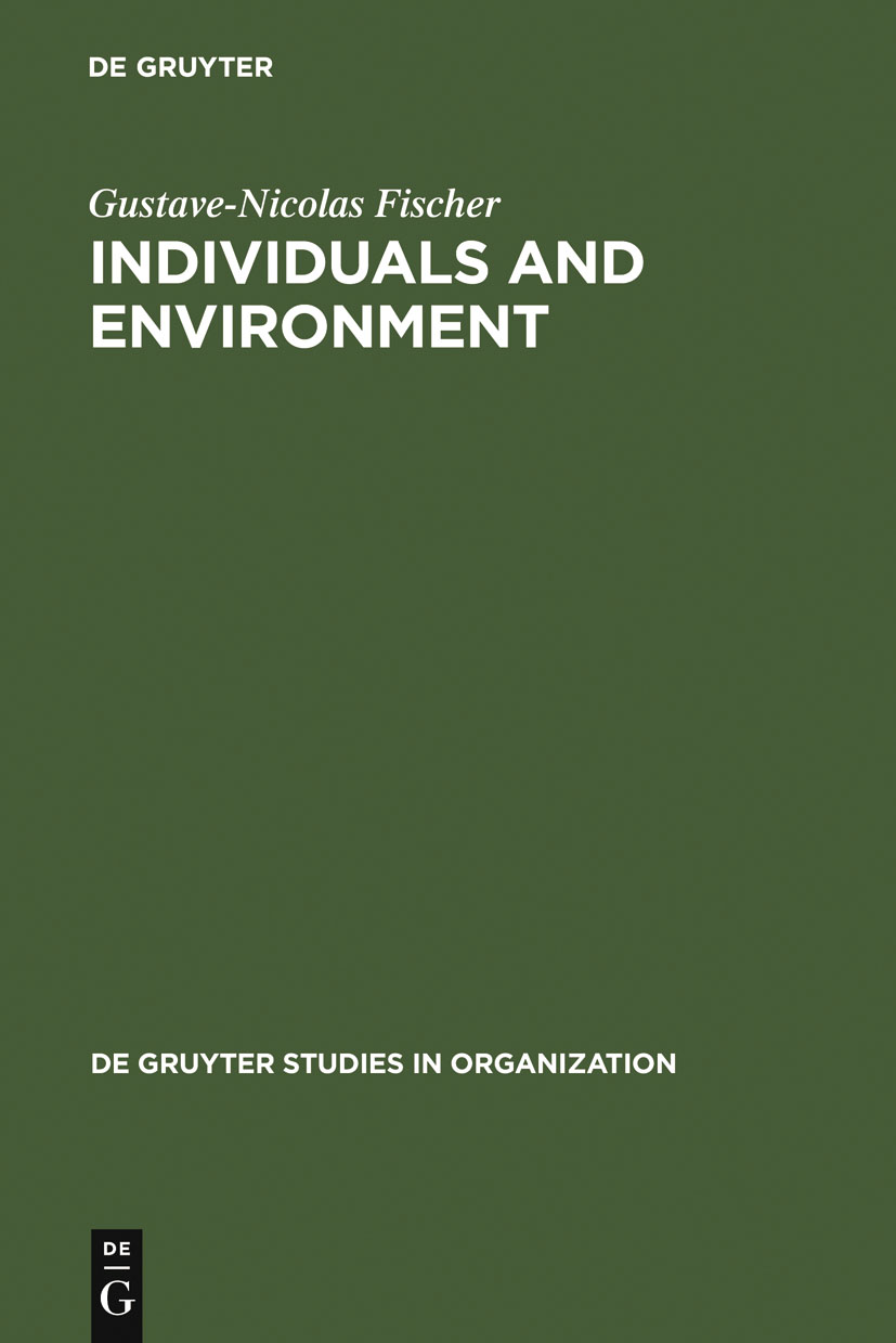 Individuals and Environment - Gustave-Nicolas Fischer, Ruth Atkin-Etienne