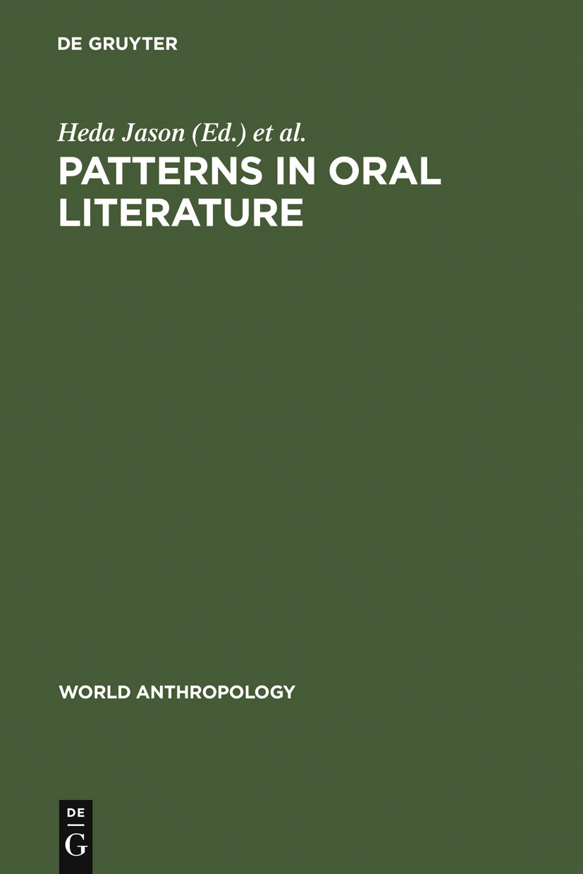 Patterns in Oral Literature - Heda Jason, Dimitri Segal