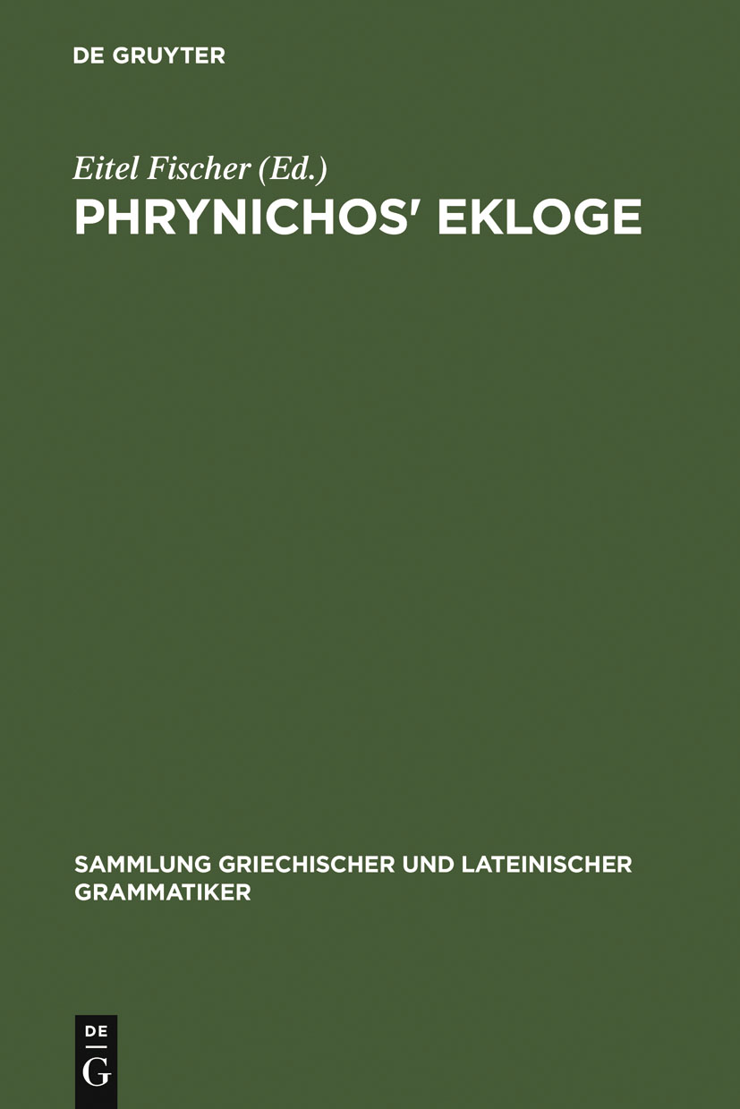 Phrynichos' Ekloge - Eitel Fischer