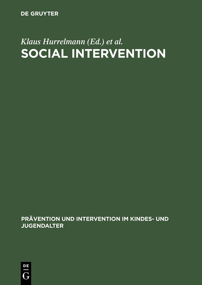 Social Intervention - Klaus Hurrelmann, Franz-Xaver Kaufmann, Friedrich Lösel
