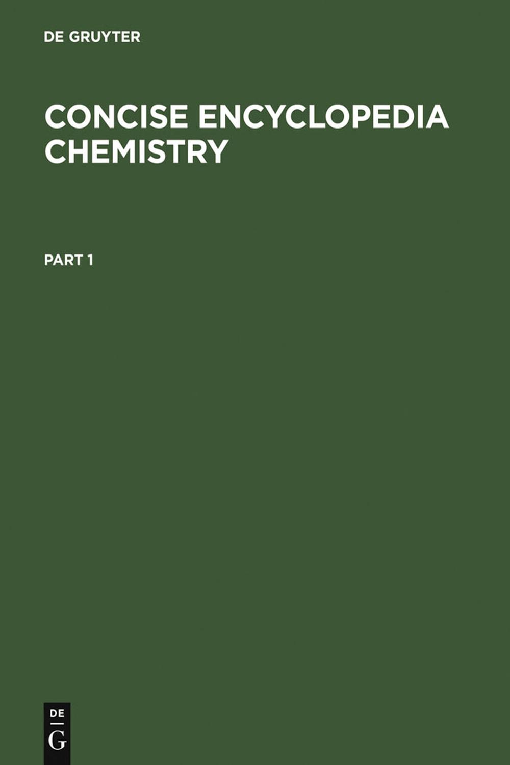 Concise Encyclopedia Chemistry - Mary Eagleson