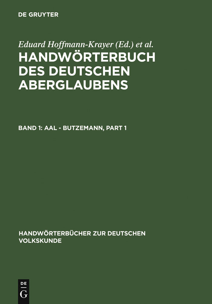 Aal - Butzemann - Eduard Hoffmann-Krayer, Hanns Bächtold-Stäubli