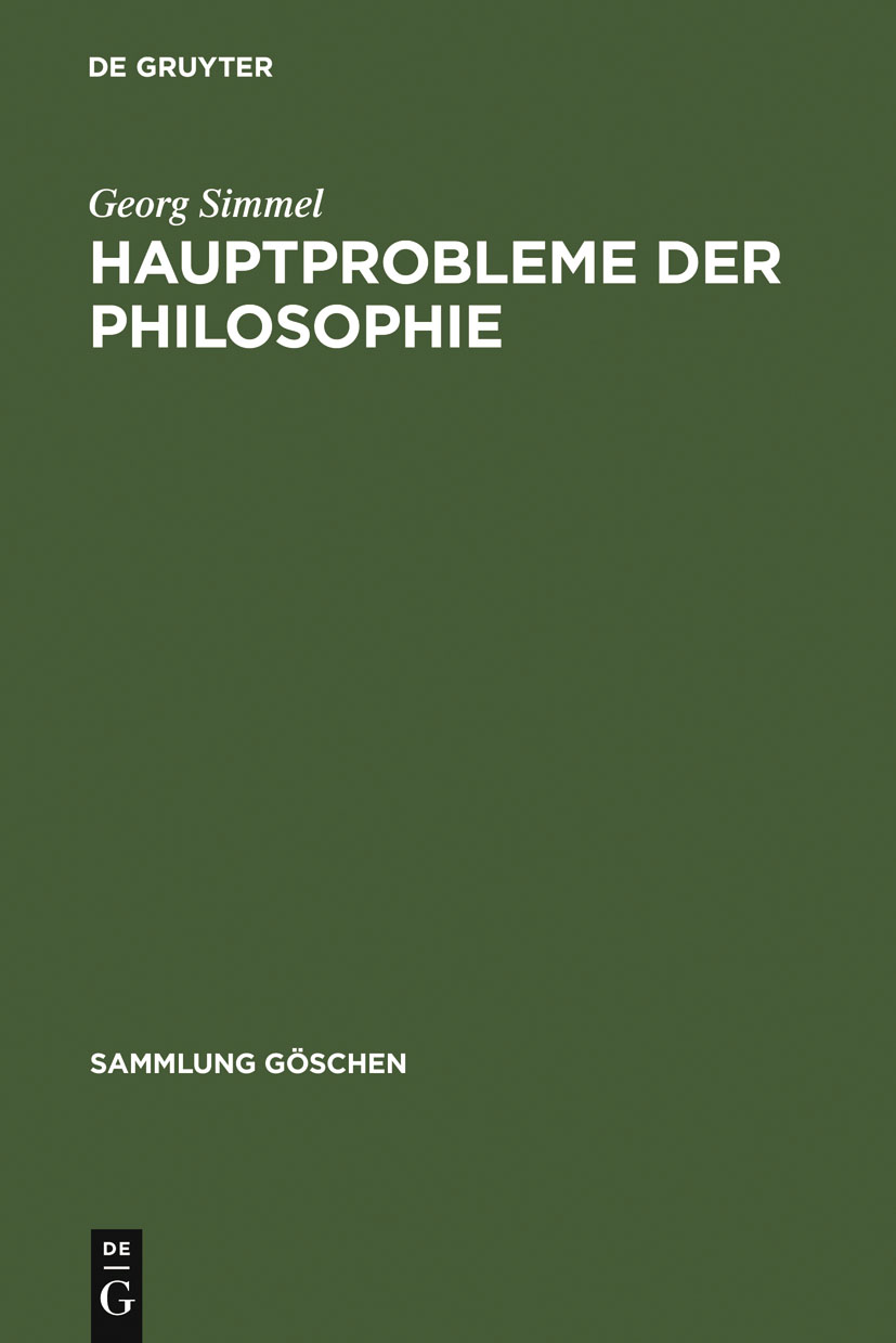 Hauptprobleme der Philosophie - Georg Simmel