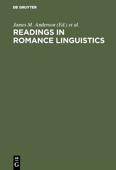 Readings in Romance Linguistics - James M. Anderson, J. A. Creore