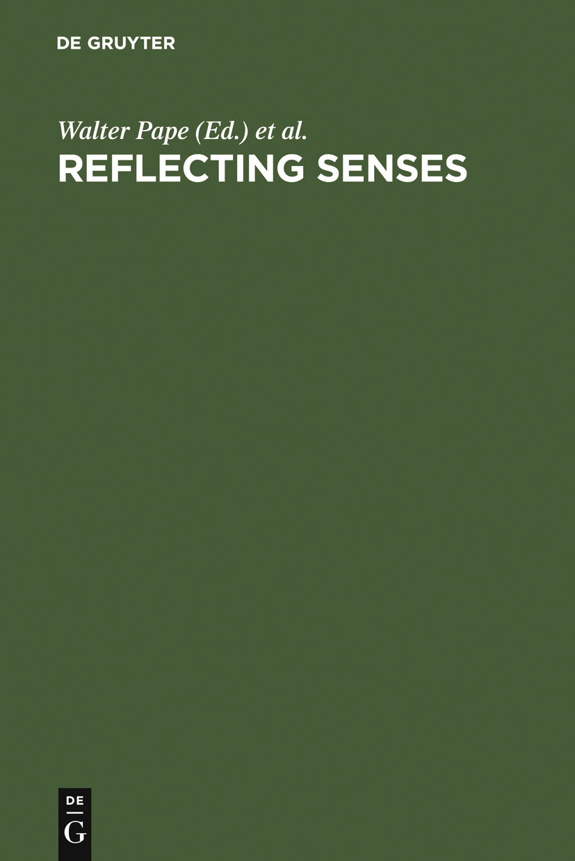 Reflecting Senses - Walter Pape, Frederick Burwick