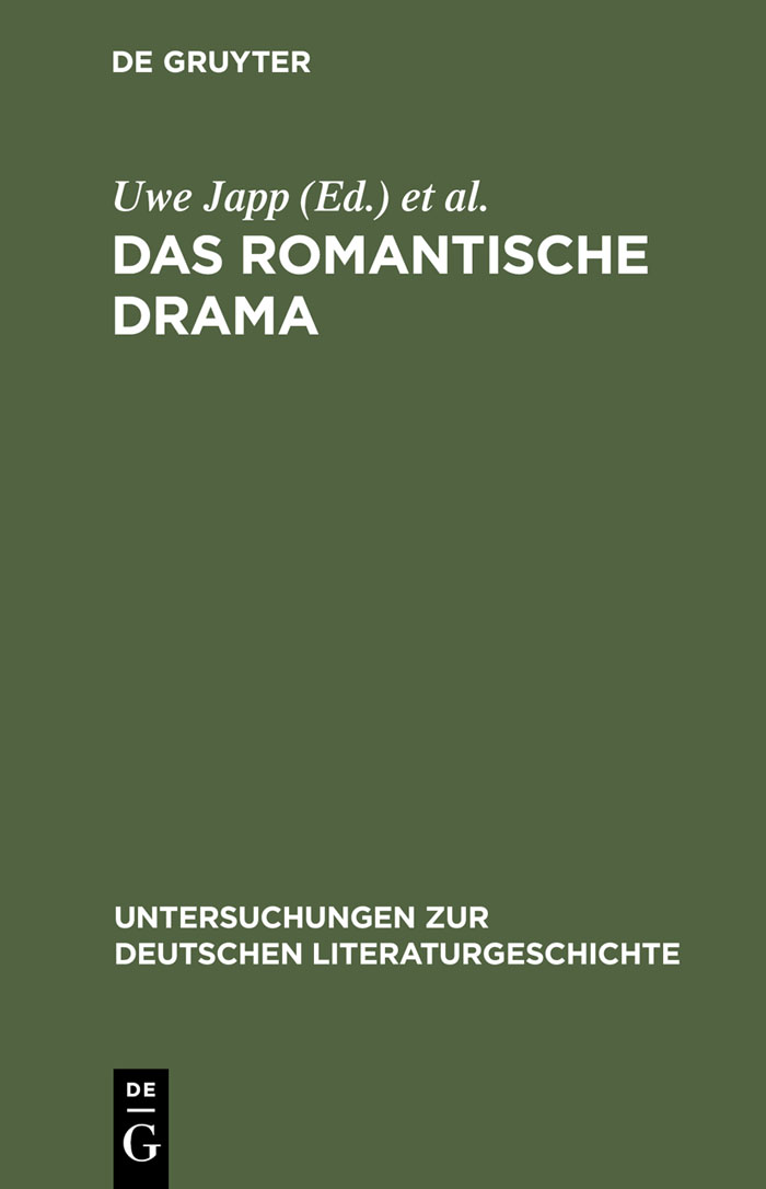 Das romantische Drama - Uwe Japp, Stefan Scherer, Claudia Stockinger