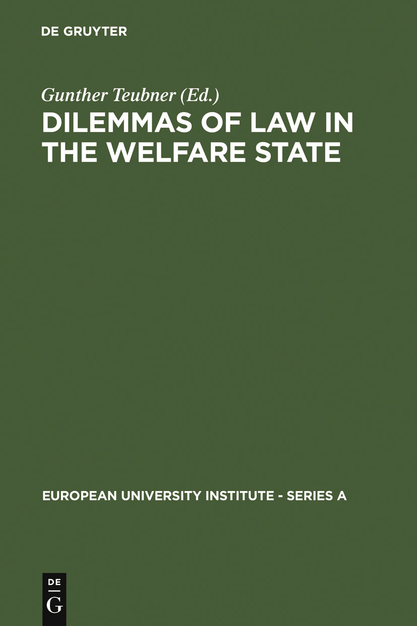 Dilemmas of Law in the Welfare State - Gunther Teubner