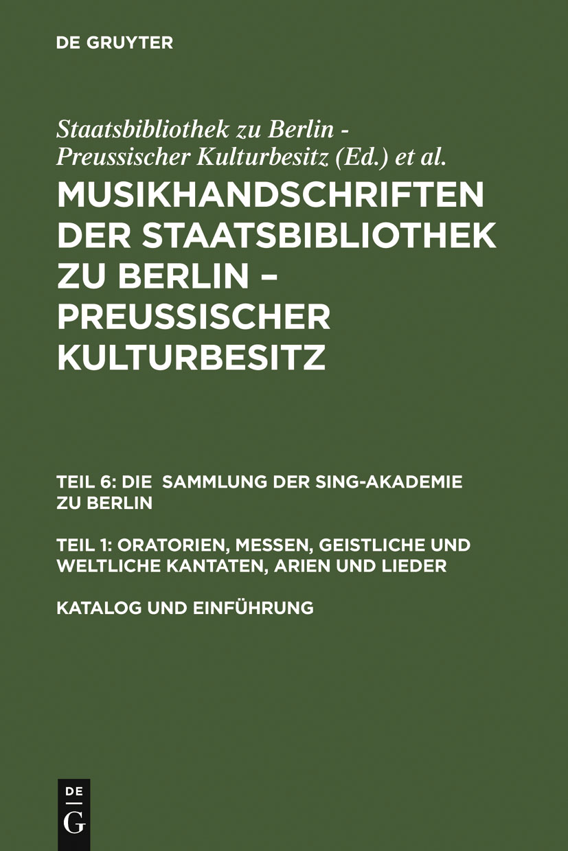 Katalog und Einführung - Matthias Kornemann, Axel Fischer