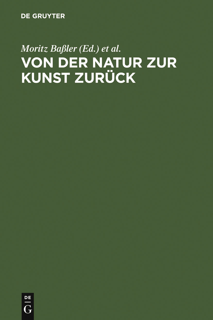 Von der Natur zur Kunst zurück - Moritz Baßler, Christoph Brecht, Dirk Niefanger