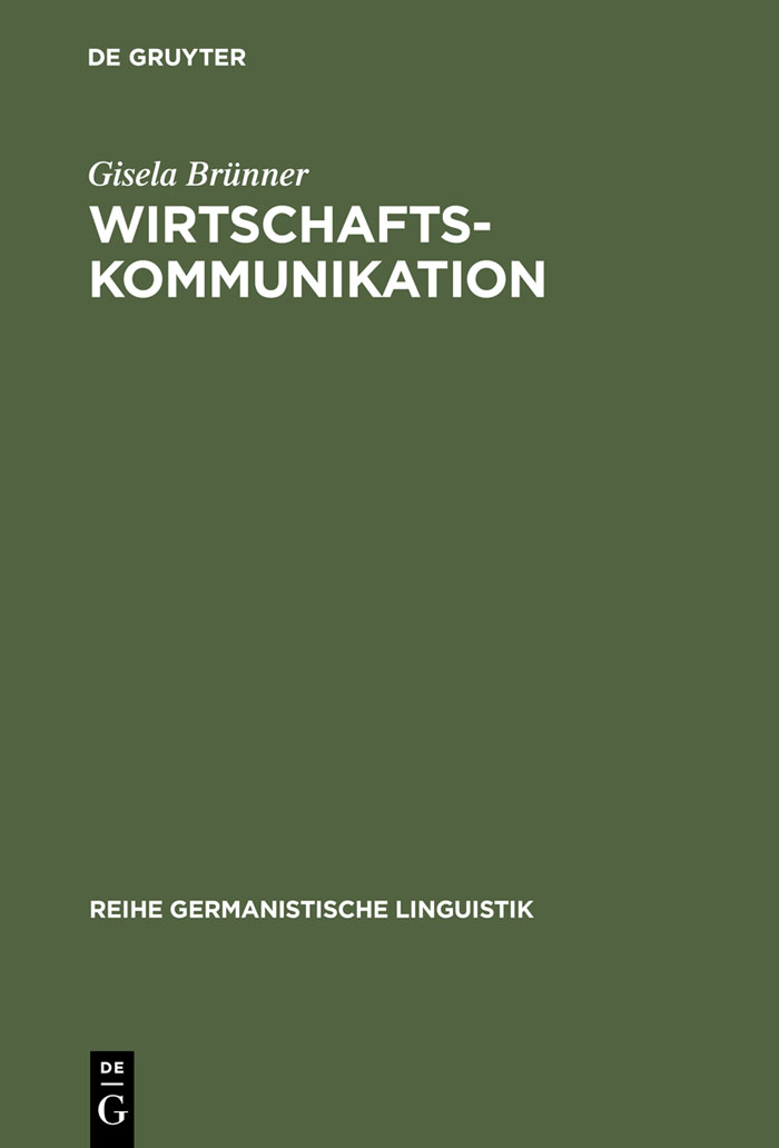 Wirtschaftskommunikation - Gisela Brünner