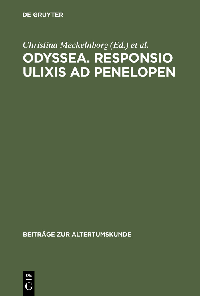 Odyssea. Responsio Ulixis ad Penelopen - Christina Meckelnborg, Bernd Schneider, Christina Meckelnborg, Bernd Schneider