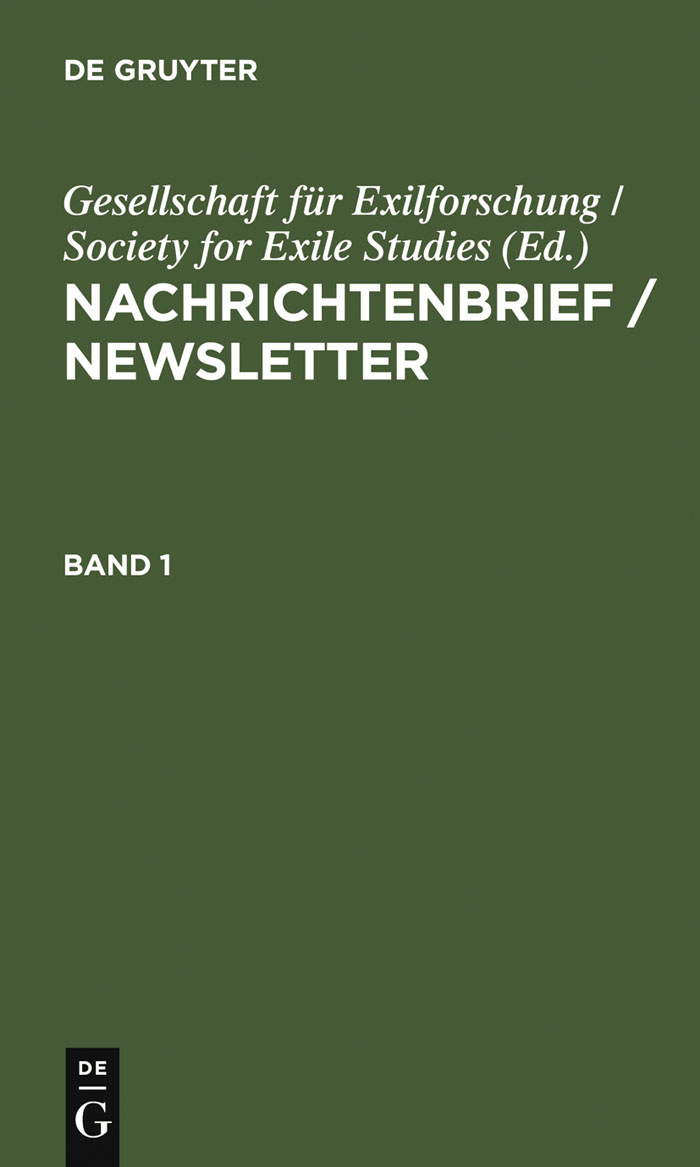 Nachrichtenbrief / Newsletter - Gesellschaft für Exilforschung / Society for Exile Studies, Ernst Loewy