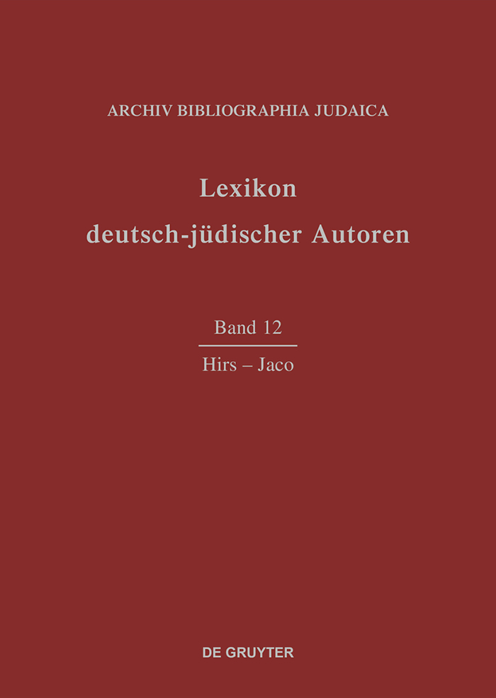 Hirs-Jaco - Archiv Bibliographia Judaica e.V.