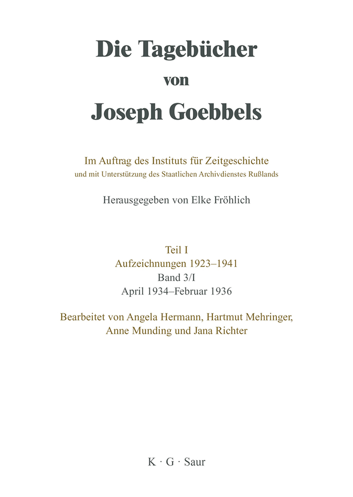 April 1934 - Februar 1936 - Angela Hermann, Hartmut Mehringer, Anne Munding, Jana Richter