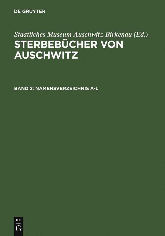 Namensverzeichnis A-Z. Annex - Staatliches Museum Auschwitz-Birkenau