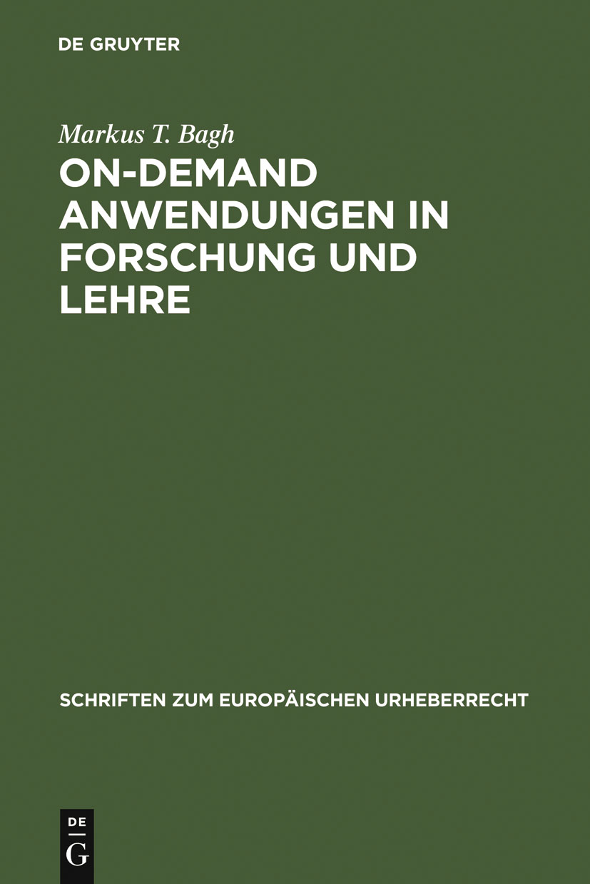 On-demand Anwendungen in Forschung und Lehre - Markus T. Bagh