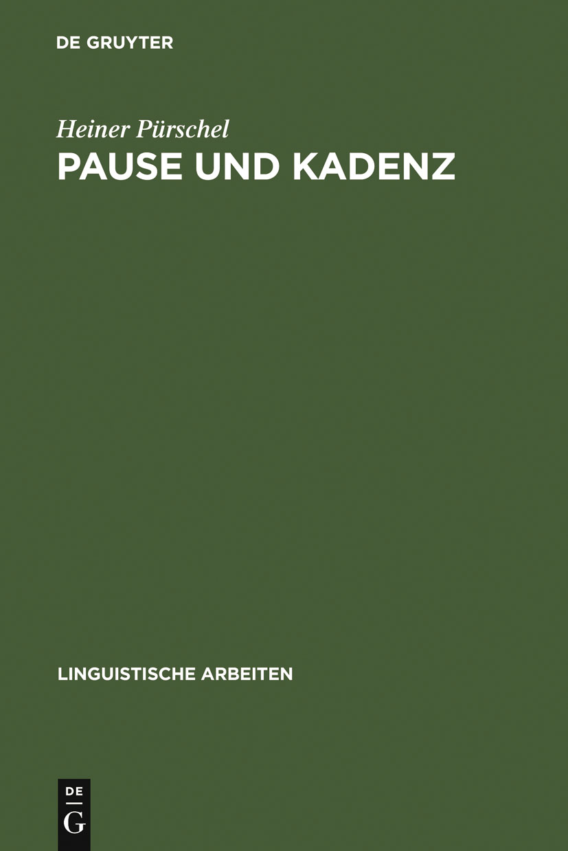 Pause und Kadenz - Heiner Pürschel