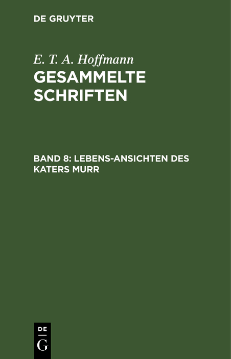 Lebens-Ansichten des Katers Murr - Theodor Hosemann, E. T. A. Hoffmann,,