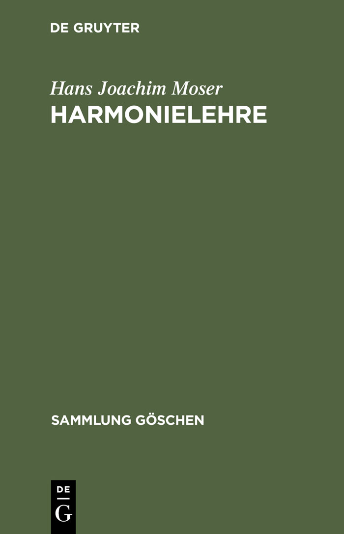 Harmonielehre - Hans Joachim Moser