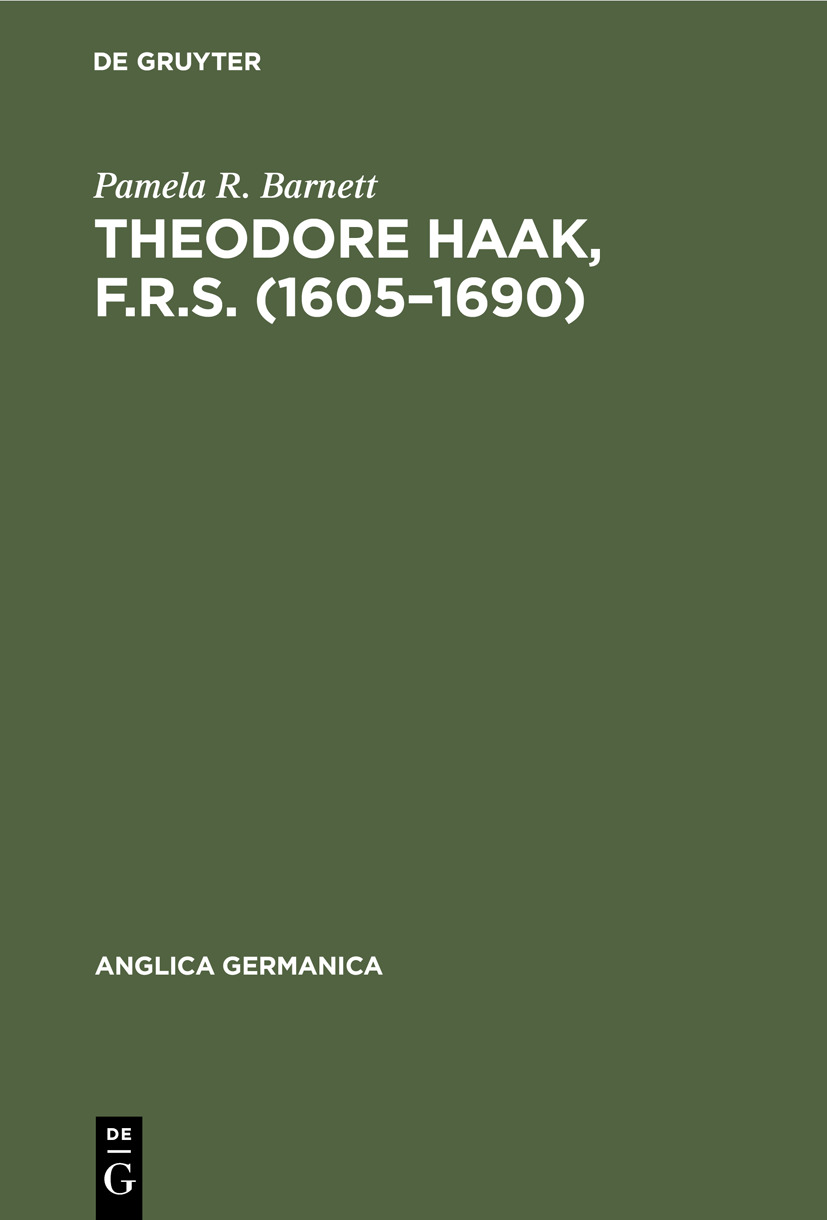 Theodore Haak, F.R.S. (1605–1690) - Pamela R. Barnett