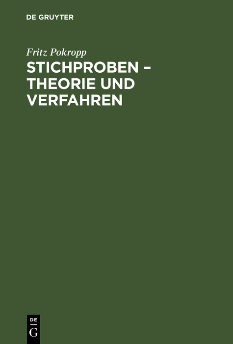 Stichproben – Theorie und Verfahren - Fritz Pokropp