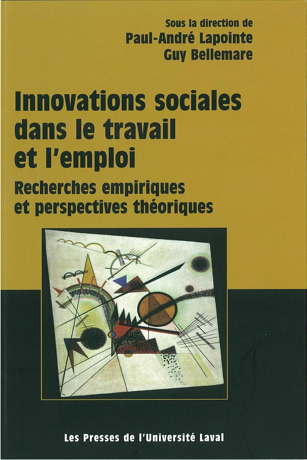 Innovations sociales dans le travail et l'emploi - Guy Bellemare