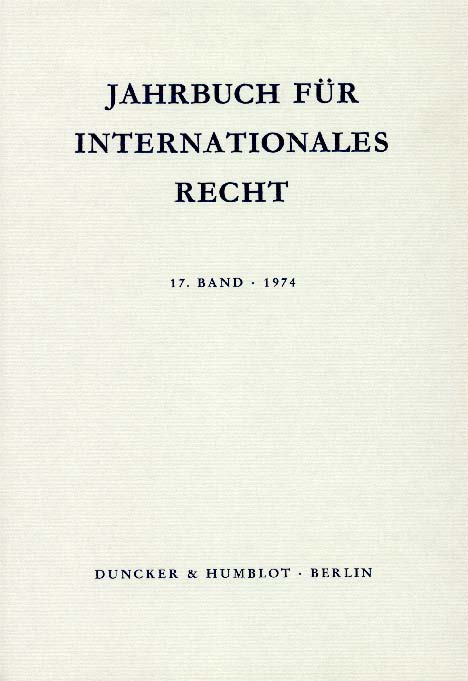 Jahrbuch für Internationales Recht. - Andreas Zimmermann, Jost Delbrück, Rainer Hofmann