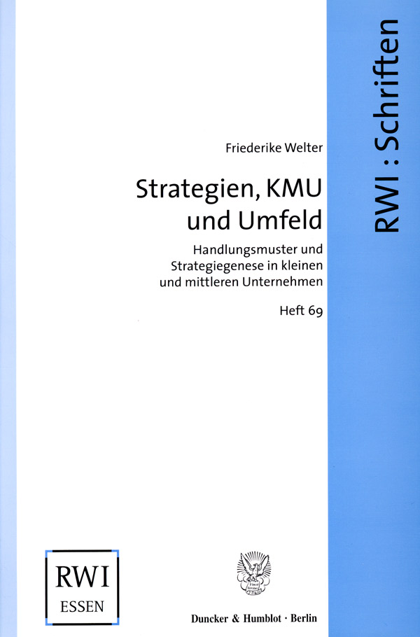 Strategien, KMU und Umfeld. - Friederike Welter