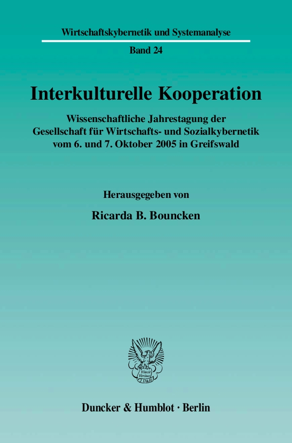 Interkulturelle Kooperation. - Ricarda B. Bouncken
