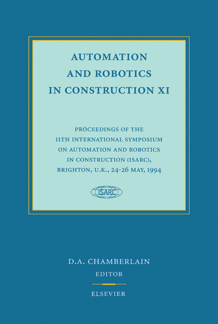 Automation and Robotics in Construction XI - Alan Chamberlain