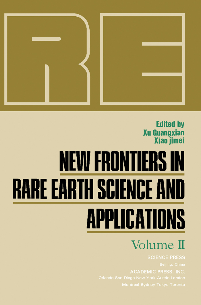 New Frontiers in Rare Earth Science and Applications - Xu Guangxian, Xiao Jimei