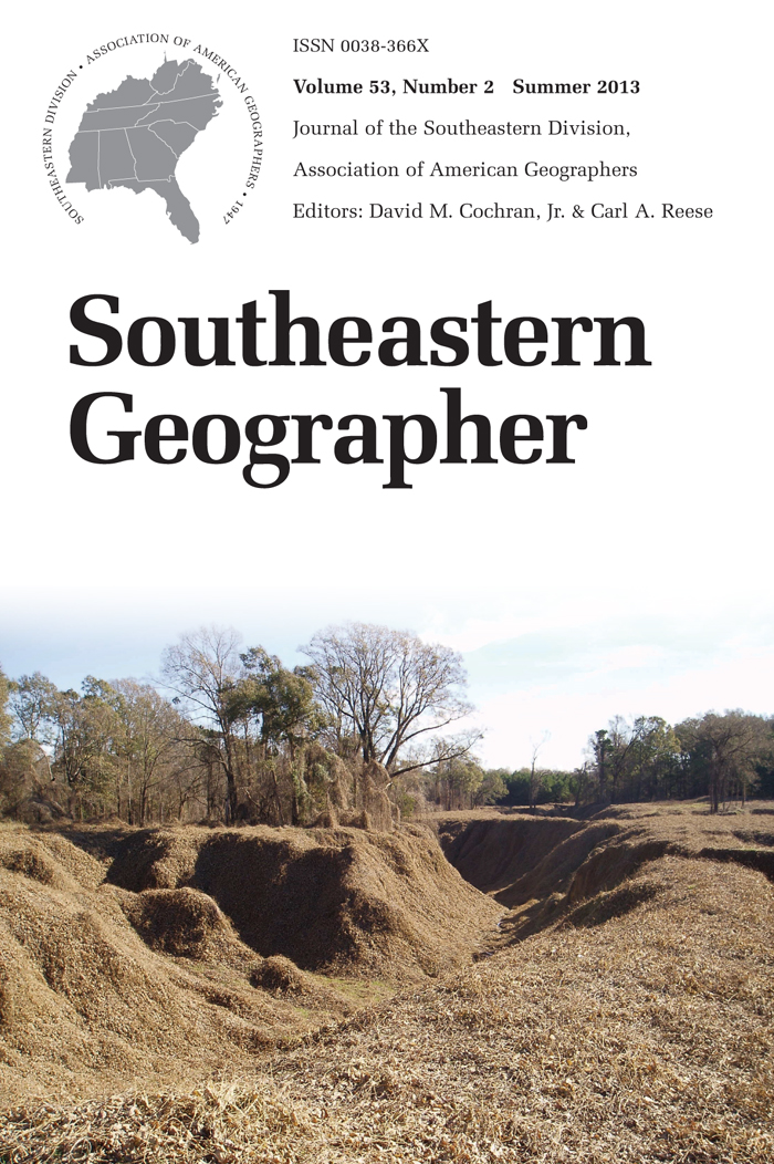 Southeastern Geographer - David M. Cochran, Carl A. Reese