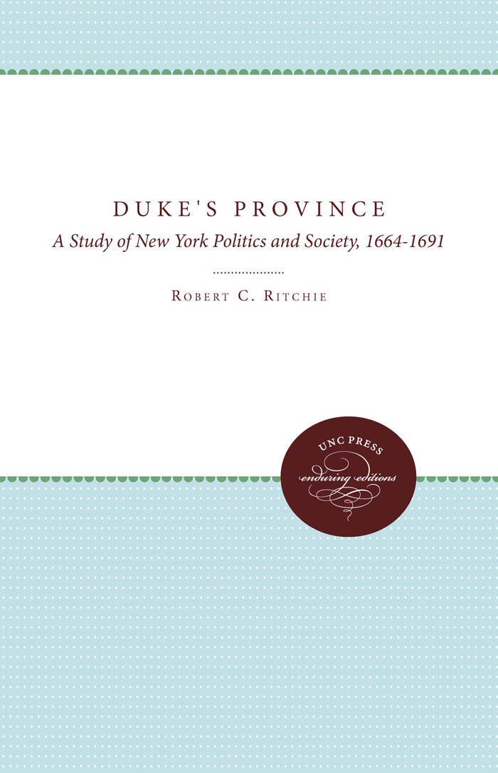 The Duke's Province - Robert C. Ritchie
