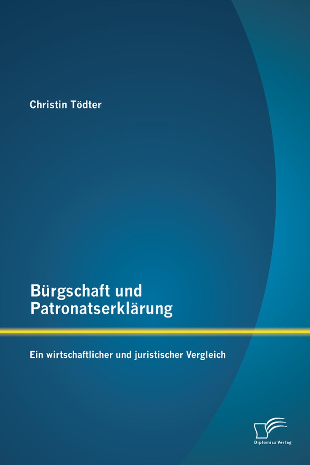 Bürgschaft und Patronatserklärung: Ein wirtschaftlicher und juristischer Vergleich - Christin Tödter