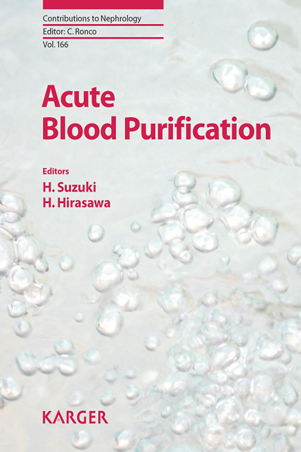 Acute Blood Purification - H. Suzuki, H. Hirasawa