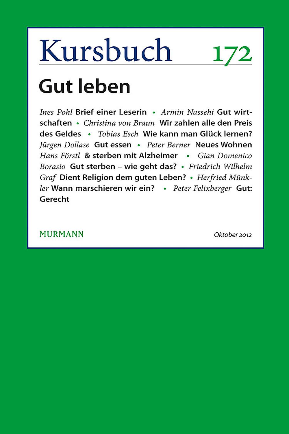 Kursbuch 172 - Armin Nassehi, Peter Felixberger