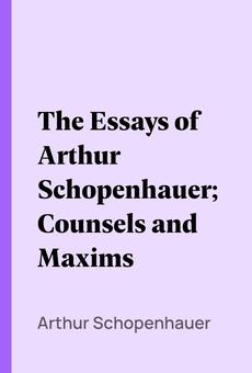 essays and aphorisms arthur schopenhauer pdf