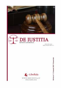 De Iustitia - Rivista di informazione giuridica - N. 1 Gennaio 2020 - DE IUSTITIA Rivista trimestrale di informazione giuridica